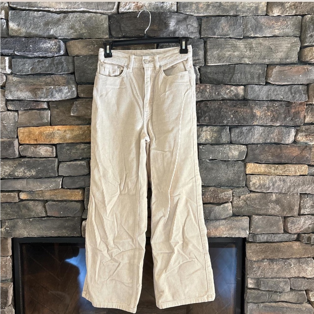 Urban Outfitters Cream Wide Leg Pants